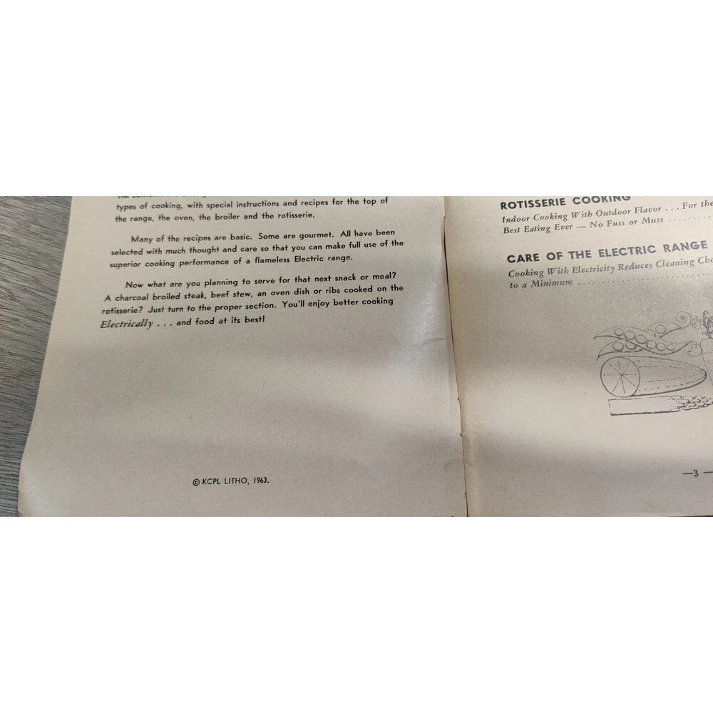 Vintage 1963 Know The Joy Of Better Cooking Electrically Edison Sault Electric